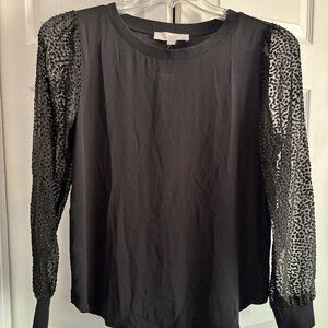NWT Women's Black Dressy Blouse Size Small.  Loft
